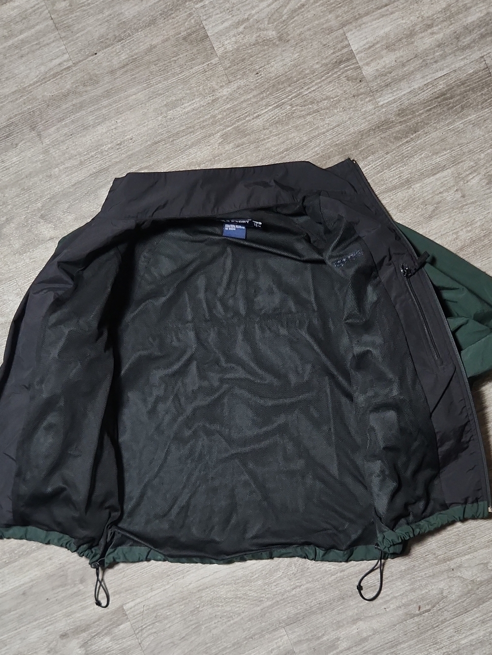 Rare VINTAGE Polo by Ralph Lauren Forest Green Zip-Up Windbreaker Medium - Picture 6 of 10